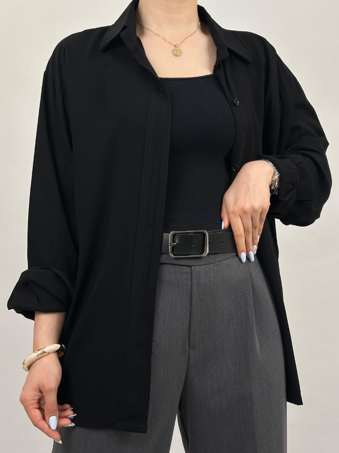 شومیز ویسکوز مشکی