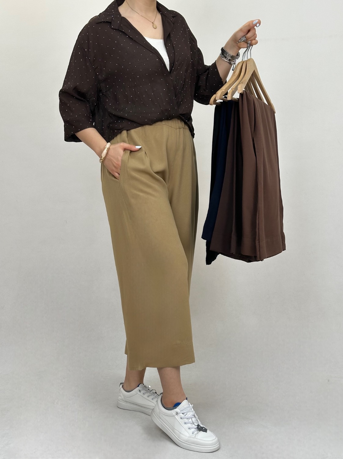 شلوار واید نخی