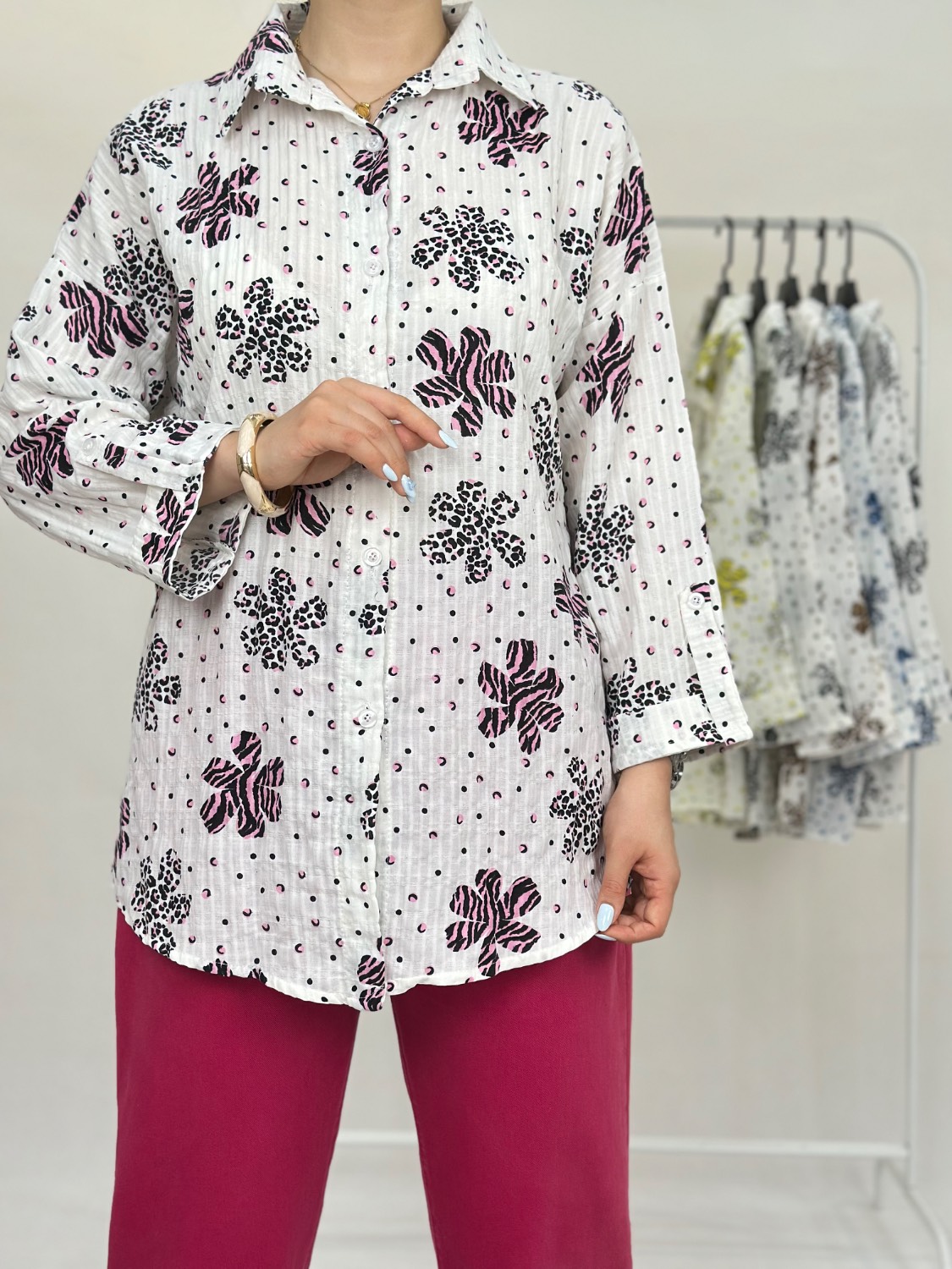 شومیز گل یخ